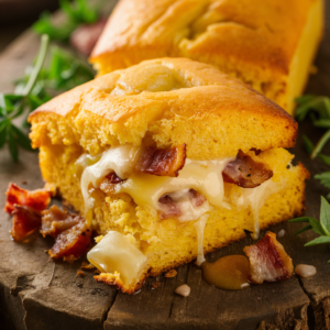 Pão de milho recheado com queijo e bacon: perfeito para festas juninas