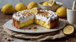 Torta de Limão com Merengue e Crosta Crocante